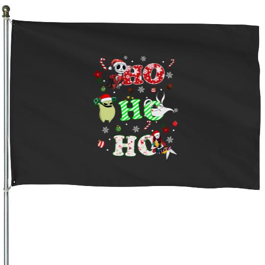 Ho Ho Ho The Nightmare Before Christmas House Flags, Disney Christmas House Flags