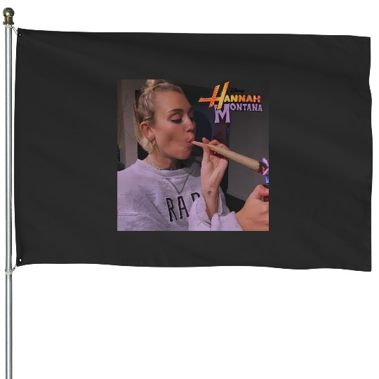 Vintage Hannah Montana House Flags, Disney Hannah Montana Logo