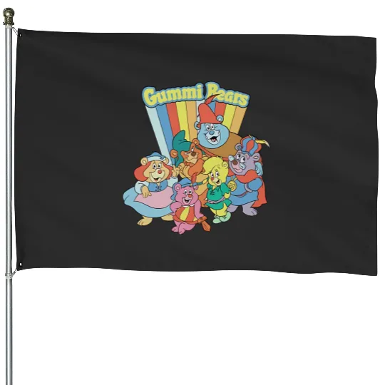 Vintage Disney Gummi Bears House Flags, Disney House Flags