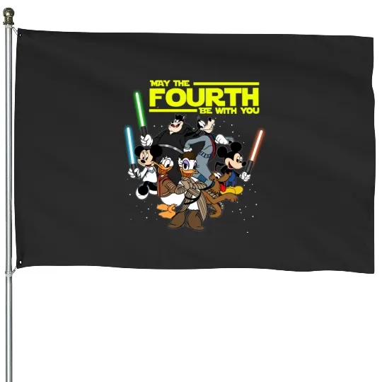 Disney Star wars May the fourth be with you House Flags, Galaxy's Edge House Flags