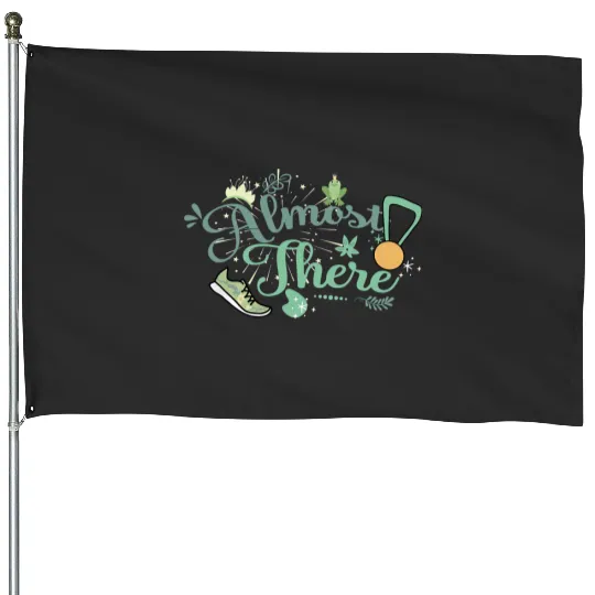 runDisney Almost There Flowy House Flags Tiana Princess and the Frog running Flowy House Flags