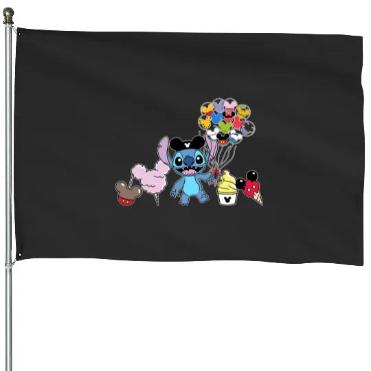 Disney Stitch Disneyworld House Flags