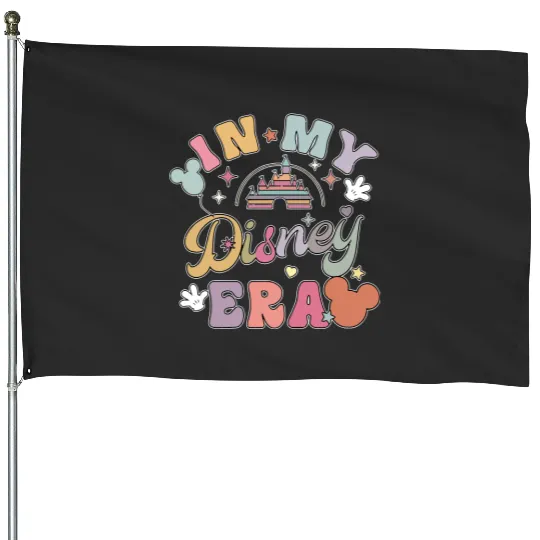 In My Disney Era  House Flags, Disney Trip, Colorful Vacay House Flags, Disney Aesthetic House Flags