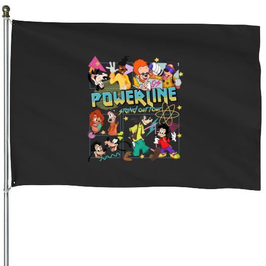 Vintage Goofy Movie Powerline House Flags, A Goofy movie House Flags, Disney Powerline Stand Out Tour
