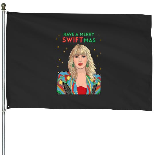 Discover Taylor MERRY SWIFTMAS HOLIDAY House Flags