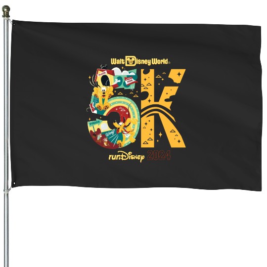 Discover runDisney Pluto 5K Running House Flags / Disney Marathon Weekend House Flags