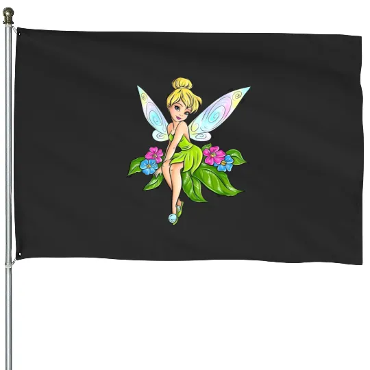 Tinkerbell House Flags, Disney Princess House Flags, Disney Tinkerbell House Flags