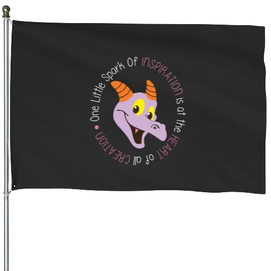 Disney Epcot House Flags, One Little Spark of Inspiration House Flags, Figment House Flags, Dragon House Flags, Disney Magic Kingdom House Flags, Disney World House Flags
