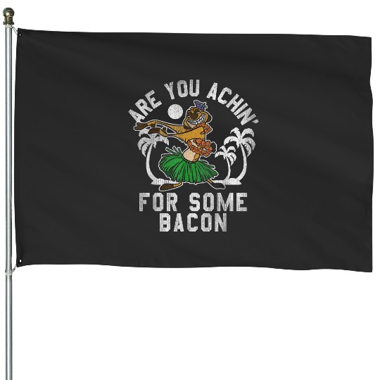 Disney The Lion King Timon Achin' Bacon Distressed Hula House Flags
