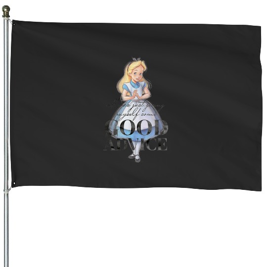 Disney 100th Anniversary Alice In Wonderland - Classic Fit Grey Short Sleeve House Flags