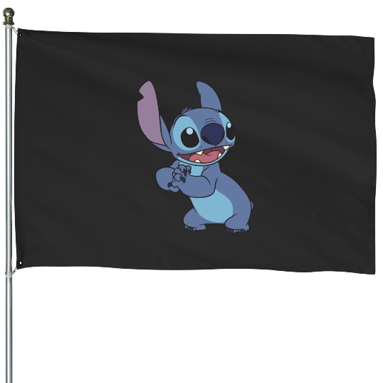 Discover Disney Lilo Stitch Excited Cute Pose Big Chest Portrait V2 House Flags