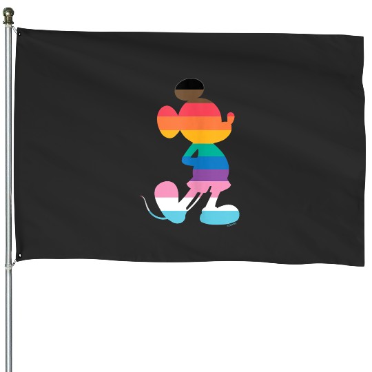 Discover Disney Mickey Mouse Pride Inclusive Pose Rainbow Icon Fill House Flags