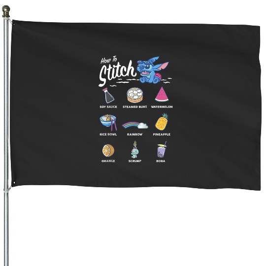 Disney Lilo Stitch How To Stitch Essentials Chest Logo House Flags