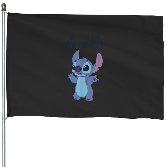 Disney Lilo Stitch Did You Say Monday Big Chest Portrait House Flags
