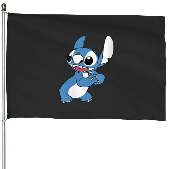 Womens Disney Lilo Stitch Excited Cute Pose Big Chest Portrait House Flags