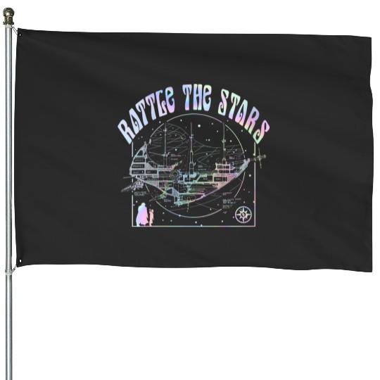 Disney Treasure Planet Vintage Rattle The Stars Rainbow Neon House Flags