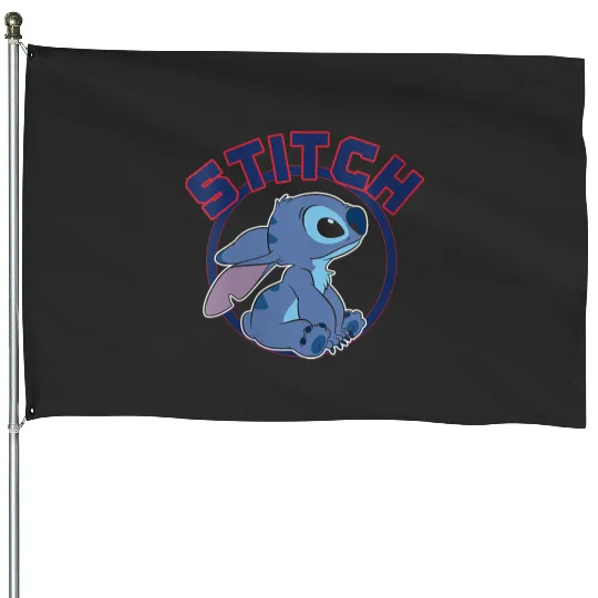 Womens Disney Lilo Stitch Cute Stitch Profile Big Chest Circle V2 House Flags
