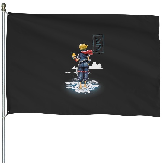 Disney Kingdom Hearts Sora Walking On Water Big Chest Poster House Flags
