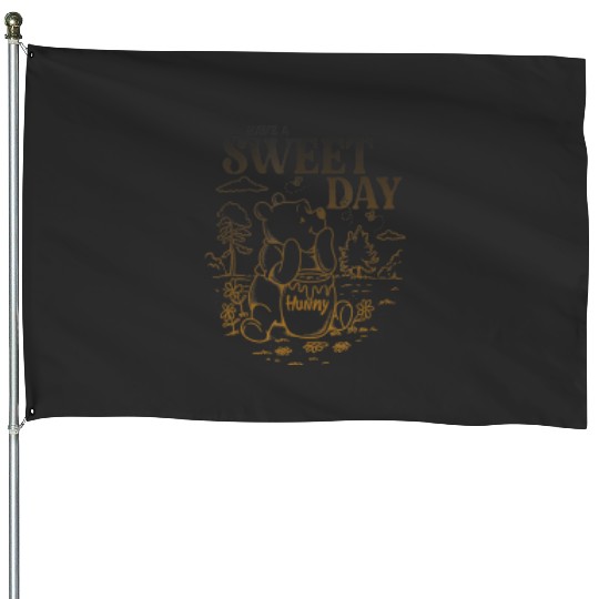 Discover disney winnie the pooh have a sweet day portrait t House Flags