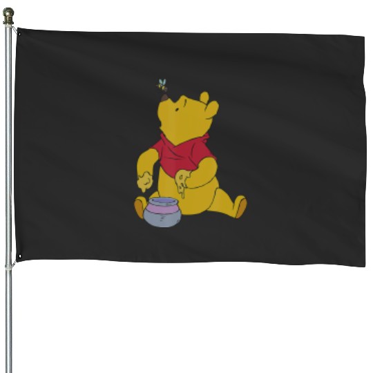 disney winnie the pooh honey meeting mrs bee cute logo t House Flags