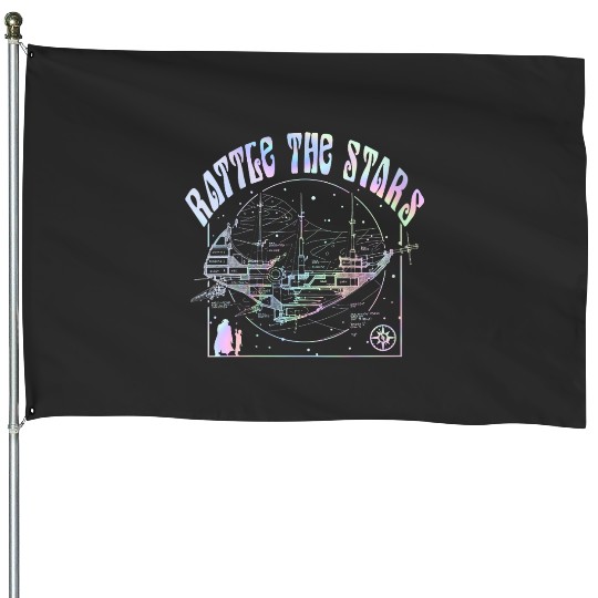 Disney Treasure Planet Vintage Rattle The Stars Rainbow Neon House Flags