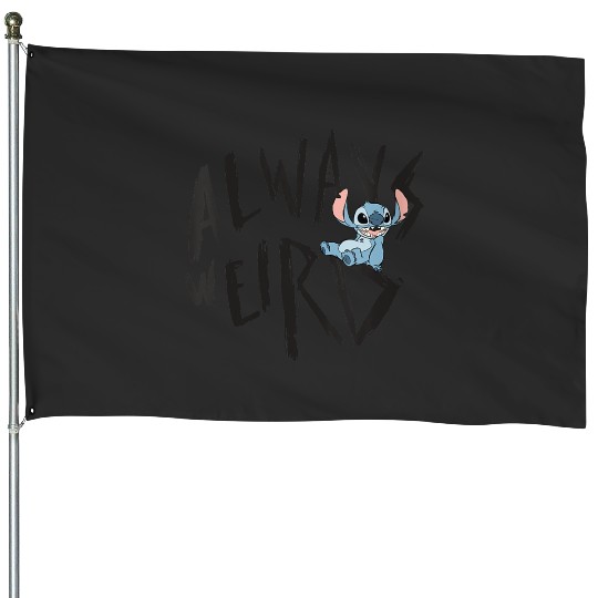 Womens Disney Lilo Stitch Always Weird Sassy Stitch Chest Poster House Flags