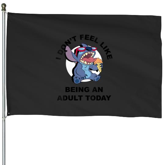 Womens Disney Lilo Stitch I Don't Feel Like Being An Adult Today House Flags