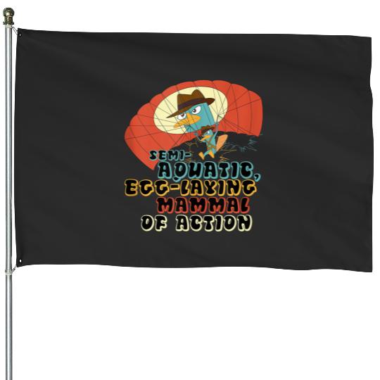 Disneys Phineas And Ferb Semi-aquatic Egg-laying Mammal House Flags