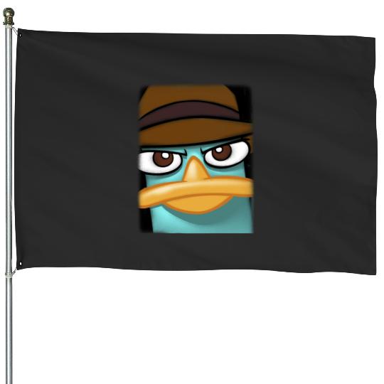 Disneys Phineas And Ferb Perry The Platypus Big Face Portrait House Flags