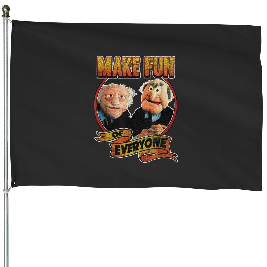 Disneys The Muppets Make Fun Of Statler Waldorf Vintage Shot  Gifts House Flags