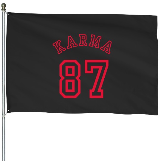 Karma 87 Funny Tayl0r Swift Eras Tour Karma Is The Guy On The Chiefs House Flags
