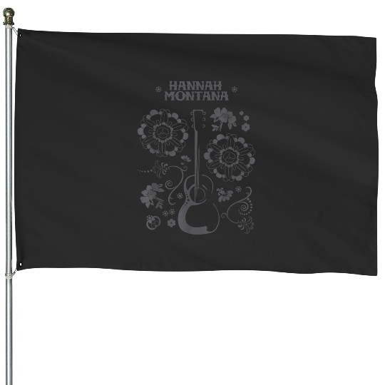 DisneyChannel Hannah Montana Floral Guitar House Flags
