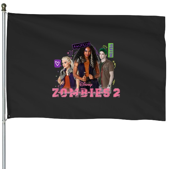 Disneys Zombies 2 Zombie Crew House Flags