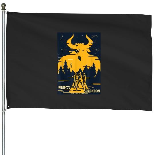 disneys Percy Jackson Three Heroes Against The Minotaur House Flags