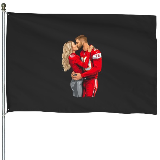 taylorr Swift and Travis Kelce (2) House Flags