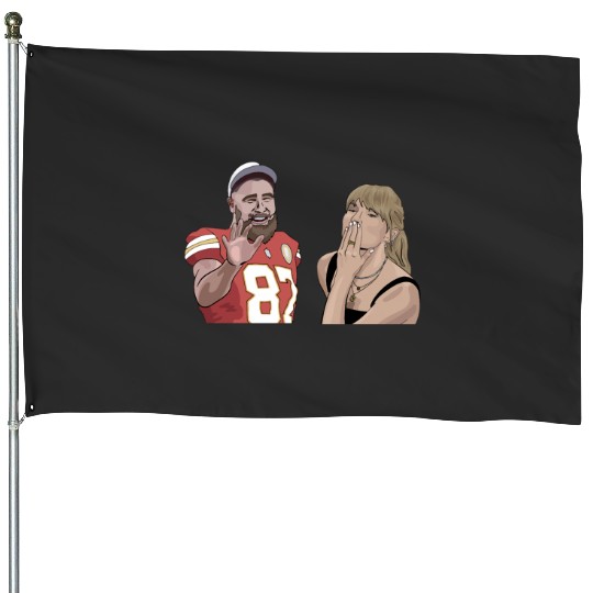 taylorr Swift Travis Kelce House Flags