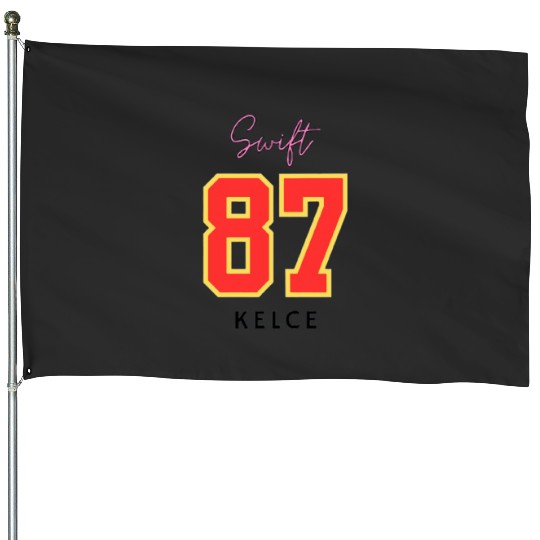 taylorr Swift 87 Travis Kelce House Flags