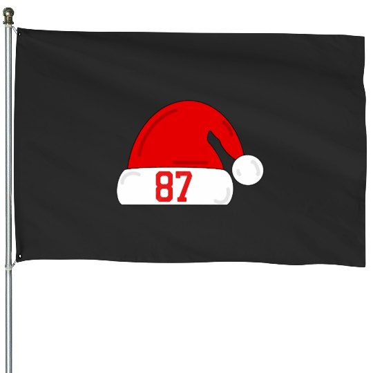 taylorr Swift Travis Kelce Christmas Game Santa Hat House Flags