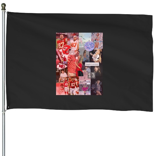 taylorr Swift and Travis Kelce House Flags