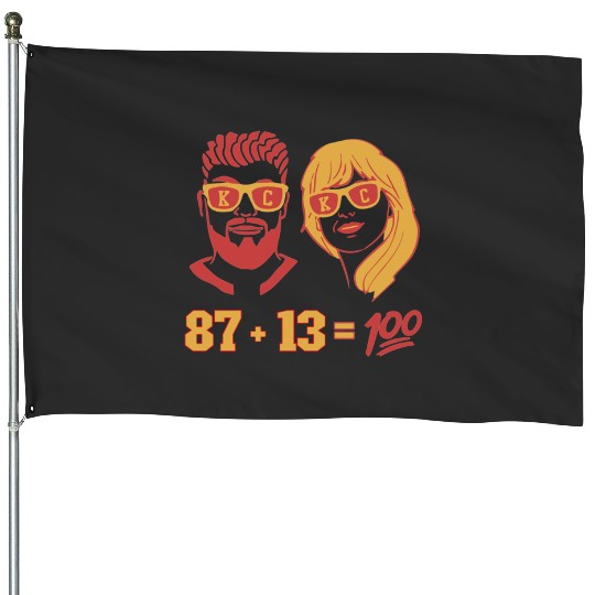 Travis Kelce And taylorr Swift House Flags