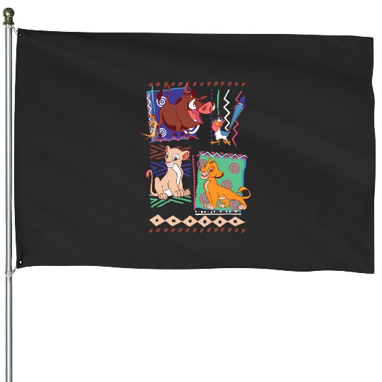 Disney Lion King Simba And Timon Graphic House Flags