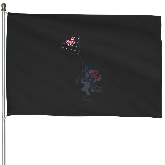 Disney Minnie Mouse Red White And Magical Polka Dot Balloon House Flags