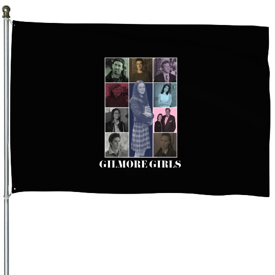 Gilmore Girls Eras Tour White Print House Flags
