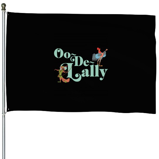 Disney Robin Hood Oo-De-Lally Iconic Quote Chest Text Logo House Flags