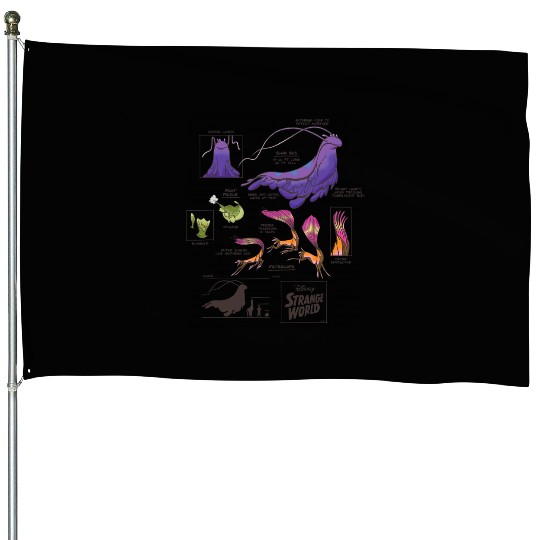 Disney Strange World Strange Creatures House Flags