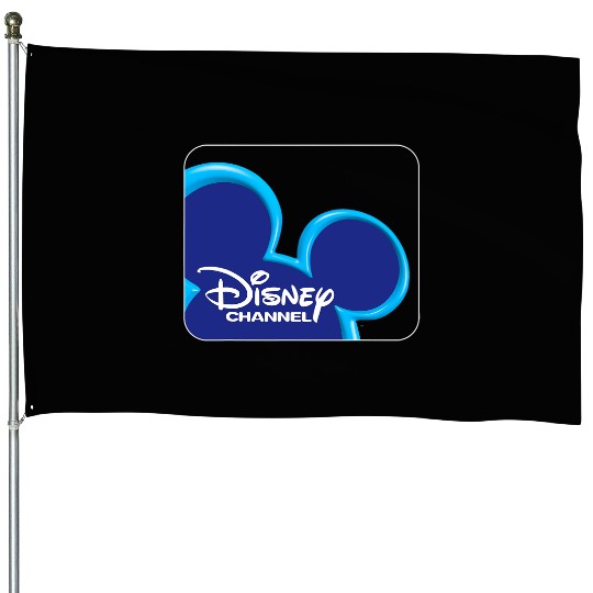 Disney Channel  Mickey Mouse Blue Retro 2000s Logo House Flags