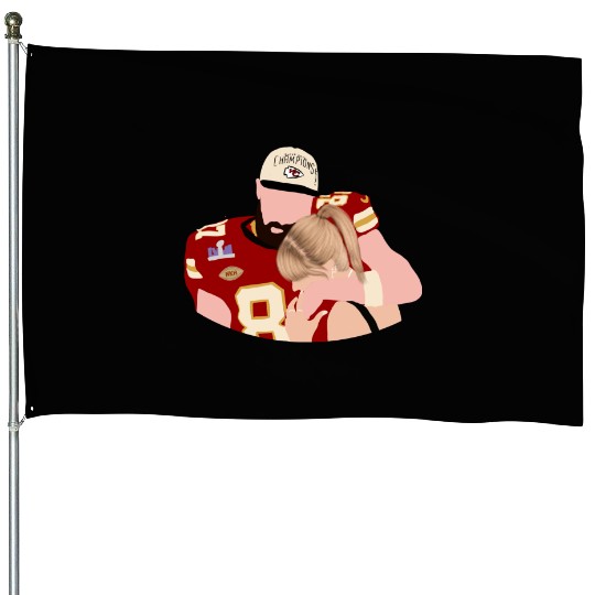 Travis Kelce Taylorr Swift Chiefs House Flags