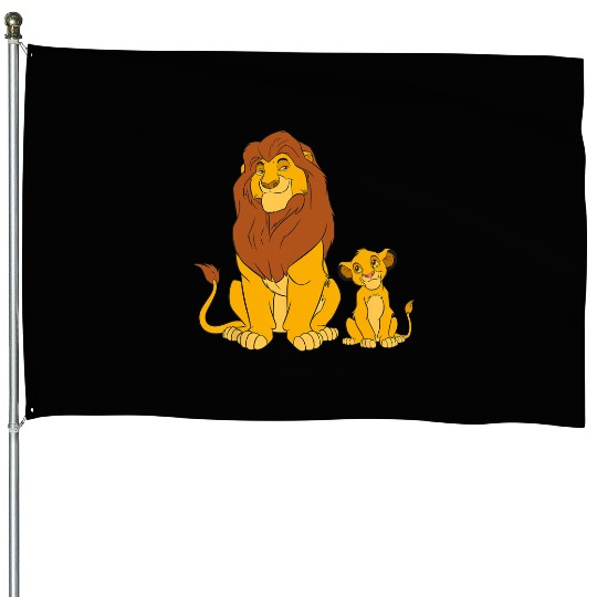 Disney The Lion King Young Simba and Mufasa House Flags