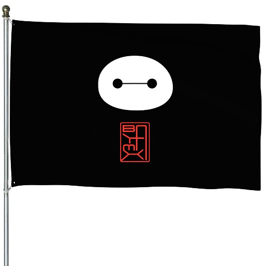 Disney Big Hero 6 Baymax Face Kanji Poster House Flags