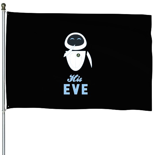 Disney Pixar Wall-E His Eve Couples House Flags